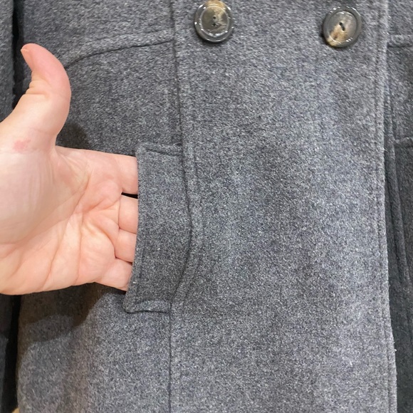 Zara kids girls 11-12 years double breasted wool blend pea coat - Picture 4 of 10